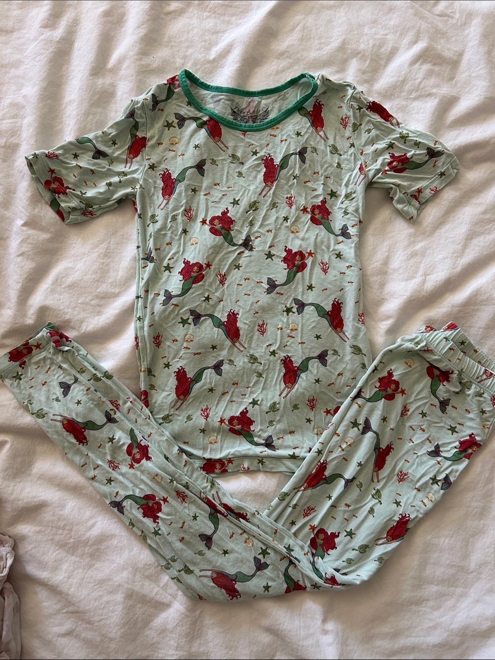 Free Birdees bamboo pajama set mermaid ocean sea green